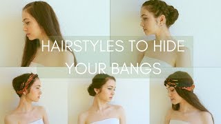 Hairstyles to hide your bangs for short bangs [upl. by Gnoc]