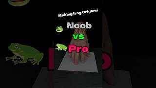 【Day26】ASMR  noob vs pro Frog Origami Making 🐸 asmr origami shorts [upl. by Alfreda330]