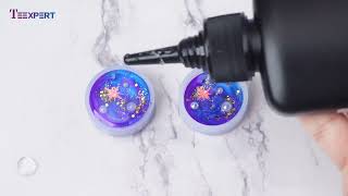 💜Starry Sky Pearl Earring Making teexpert uvresin [upl. by Eelta]