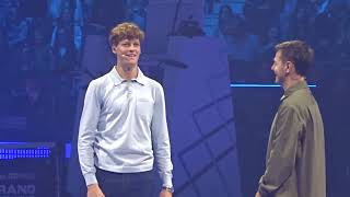 JANNIK SINNER E ALESSANDRO CATTELAN  GRAND OPENING SHOW NITTO ATP FINALS 1 [upl. by Repsac]