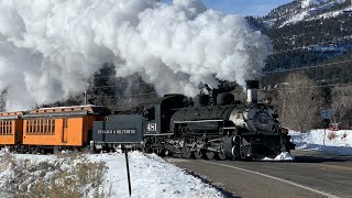 Durango amp Silverton 481 Snowy Diesel Rescue [upl. by Anyek]