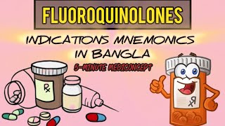 indications of fuoroquinolones in bangla easy way to remember [upl. by Kahl]