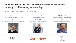 As an exit option why more and more business owners should seriously consider employee ownership [upl. by Niran]