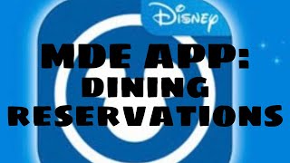 A quick tutorial on Disney Dining Reservations [upl. by Wilser]