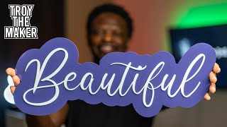 Acrylic Beautiful Sign  Glowforge  Coreldraw [upl. by Adoh332]