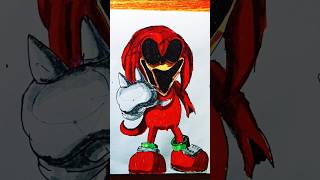 Pendrawing stickman speed Knuckles exe drawing art shorts sonic [upl. by Malcom635]