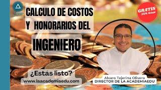 Calculo de costos y honorarios del Ingeniero civil [upl. by Akinet]