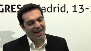 Interview with Alexis Tsipras  4th European Left Congress [upl. by Lyudmila525]