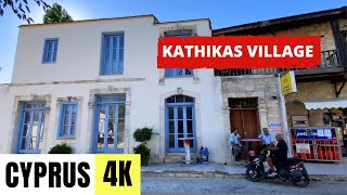 PAPHOS CYPRUS 🇨🇾 4K Kathikas Village — Walking Tour [upl. by Kurt144]