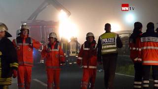 Massenunfall auf der A 31 zwischen Heek und GronauOchtrup [upl. by Ahsiled]