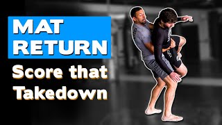 Mat Return BJJ takedowns from standing Back Control [upl. by Kendy415]