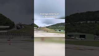 Average landing at St Barthelemy aviation [upl. by Saleme]