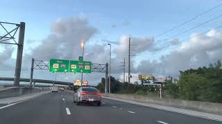 Driving on the Florida Turnpike in Broward County Florida to Pompano Beach Florida neighborhoods [upl. by Yruok]