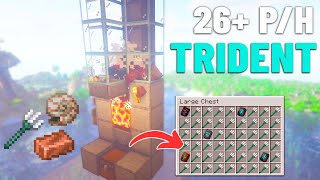 Easy Trident Farm in Minecraft Bedrock 121 NEW UPDATED [upl. by Ardnak948]