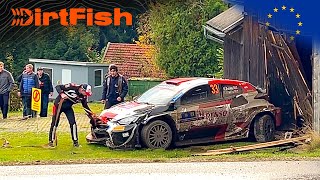 Evans Explains Crash  WRC Central European Rally 2023 [upl. by Seagrave]