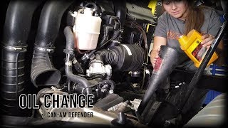 How to change the engine oil on CanAm Defender [upl. by Jacobo682]