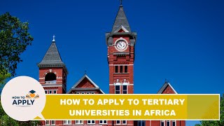 How To Apply To Tertiary Schools [upl. by Britta]