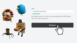 WORKING CODES ALL WORKING NOVEMBER 2024 Roblox Promo Codes For ROBLOX ITEMS [upl. by Caria]