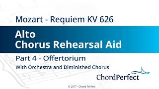 Mozarts Requiem Part 4  Offertorium  Alto Chorus Rehearsal Aid [upl. by Dalli]