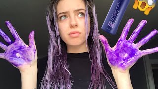 HOW I PURPLE SHAMPOO ON DRY HAIR OMG BEFORE amp AFTER✨ [upl. by Atteynot599]