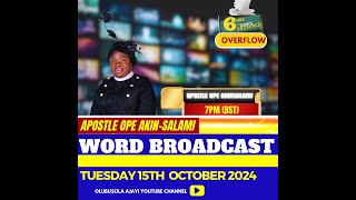 Six Hours in Gods Presence Overflow Oct 2024 II Ministering Apostle Ope AkinSalami [upl. by Imojean]