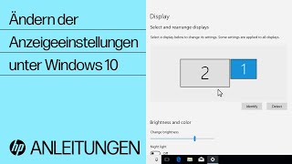 Ändern der Anzeigeeinstellungen unter Windows 10  HP Support [upl. by Alokin657]