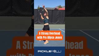 Develop a GNARLY overhead with these tips from Pro Allyce Jones 👊 pickleball pickleroll sports [upl. by Nalniuq]