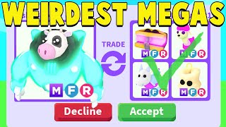 Trading for 7 WEIRDEST MEGA PETS in Adopt Me [upl. by Rolfston]