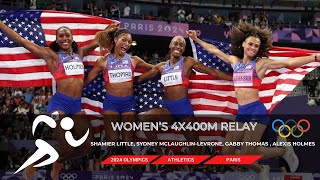 2024 Paris Olympics Women’s 4x400m Relay Final in Athletics olympics paris2024 tokyo2020 [upl. by Elpmid730]