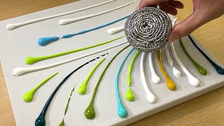 Iron Scrubber Painting Technique for Beginners  Acrylic Painting [upl. by Trevorr]