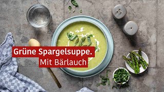 Rezept – Grüne Spargelsuppe mit Bärlauch und Zitrone [upl. by Haskell]