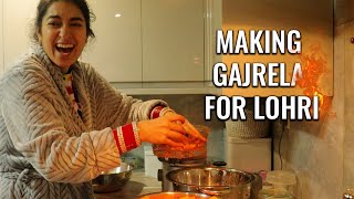 SIMI MAKES GAJRELA FOR LOHRI  Bajwa Family TV [upl. by Fira]