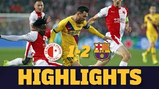 HIGHLIGHTS  Slavia Prague 12 FC Barcelona [upl. by Cristiano4]