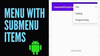 How to create menu in android studio [upl. by Florry214]