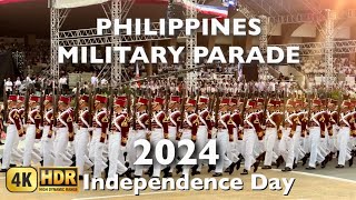 Philippines Independence Day Military Parade  June 12 2024  4K HDR  Quirino Grandstand Manila [upl. by Rora]