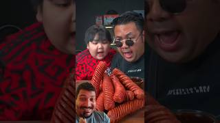 Crispy Red sausage Item 😍😘😲 food foodvideos funny eatingsounds [upl. by Riada]