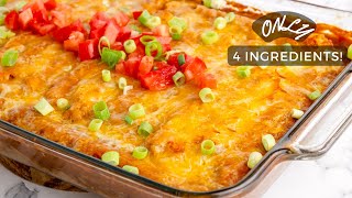 EASY enchiladas recipe with frozen taquitos aka LAZY enchiladas [upl. by Norraf]