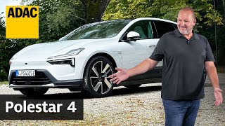 Elektrisches SUV Coupé ohne Heckscheibe Polestar 4 im Fahrbericht  ADAC [upl. by Nodlehs]