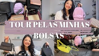 Tour pelas minhas BOLSAS Mostrei todos os detalhes  Arezzo Schutz ZARA e Renner [upl. by Herwin]