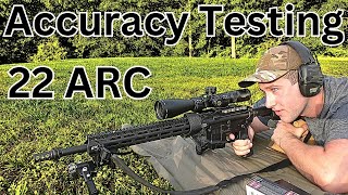 22 ARC Shooting 62g ELDVT 75 ELD 88g ELD Hornady Factory Ammo Accuracy Testing Gas Gun 18quot BA BBL [upl. by Chiquita948]