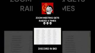 ZOOM MEETING GETS RAIDED 4 TIMES shorts zoom trolling funny thugshaker thug zoombombing lol [upl. by Tome]