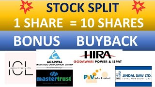 1 SHARE  10 SHARES 💥 stock split 💥 BONUS 💥 Buyback 💥 GPIL  Jindal saw master trust Ltd  update [upl. by Silisav]