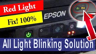 Epson l130 all light blinking Problem solution L220 L360 L210 L380 Printer Ink over Ashik Studio [upl. by Trumaine20]