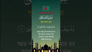 Surah AdDuhaa with Bangla Translation  سورة الضحى  shorts youtubeshorts shortvideo [upl. by Silsby]