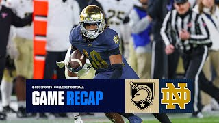 No 6 Notre Dame makes a STATEMENT over No 19 Army adding to their CFP resume  Game Recap [upl. by Aittam]