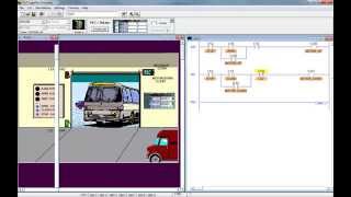 CLP  LogixPro  Portão Automático  Linguagem Ladder Door Simulator [upl. by Letnahs216]