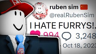 Ruben Sim VS Furries The Everlasting ROBLOX Drama [upl. by Hadwyn]