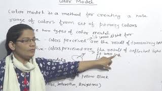 Color Model in Computer Graphics in Hindi Lec64 [upl. by Treble]