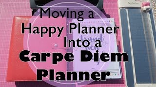 How to Move a Happy planner into a Carpe Diem A5 Binder Planner Im A Cool Mom [upl. by Hemphill]