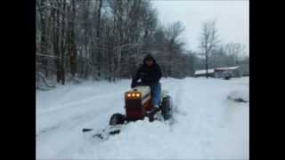 818t gravely tractor snow plowing with pvc cutting edge [upl. by Ereveneug]